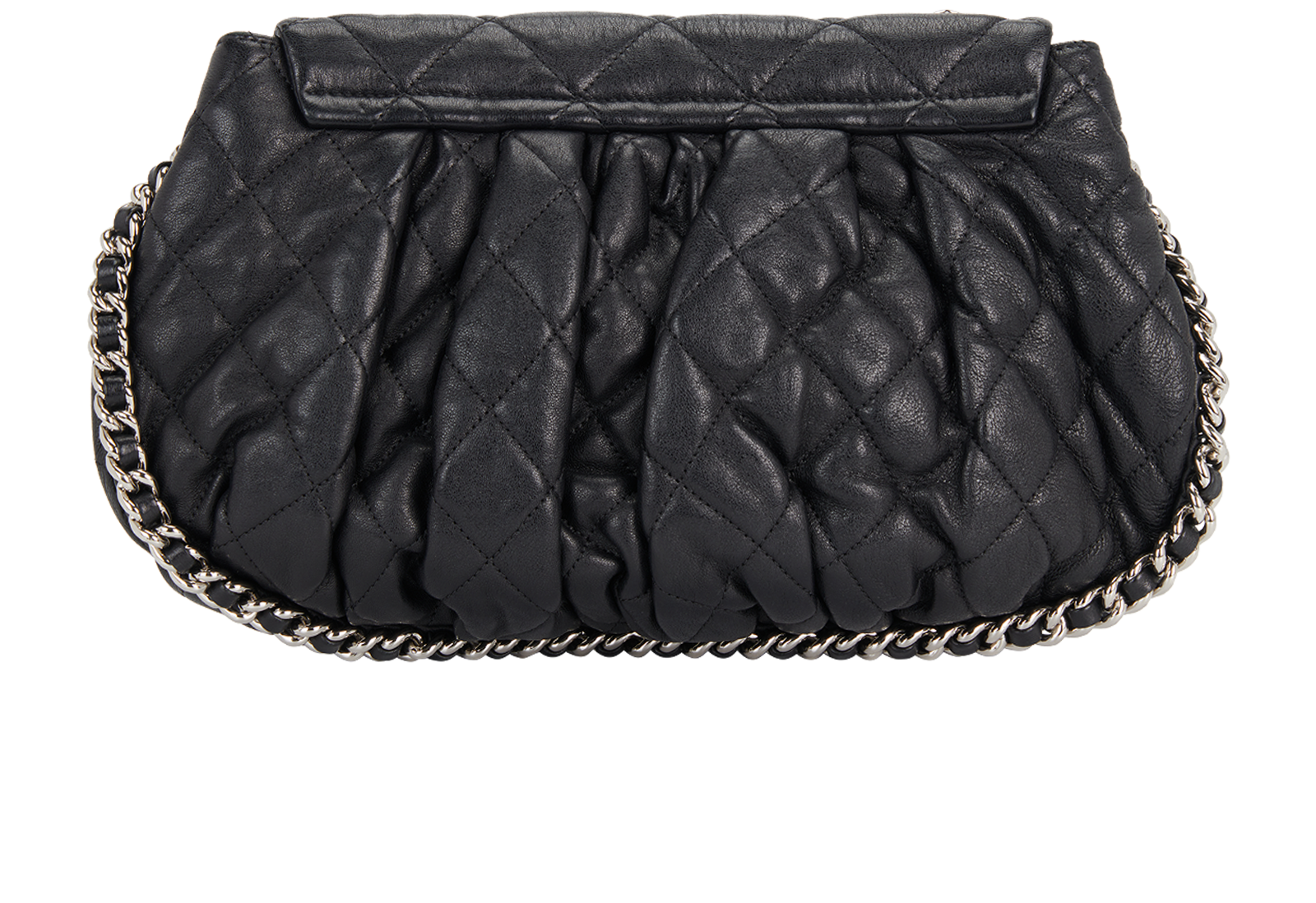 Chain Around Crossbody, &pound;1,750, Handbags, Black, Leather, Back view